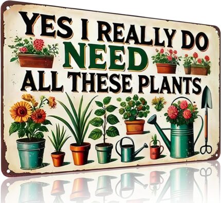 Vintage Plant Lover Garden Sign