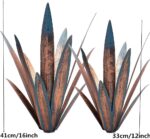 2-Pack Metal Agave Garden Sculptures