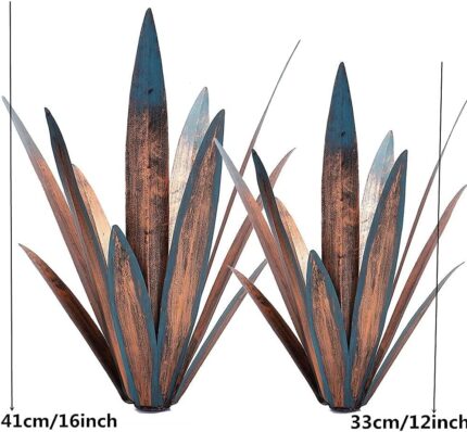 2-Pack Metal Agave Garden Sculptures