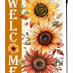 Double-Sided Sunflower Welcome Garden Flag
