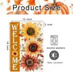 Double-Sided Sunflower Welcome Garden Flag
