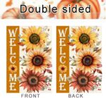 Double-Sided Sunflower Welcome Garden Flag