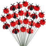 30-Pack Ladybug Plant Stakes