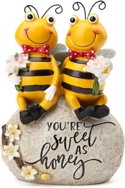 Two Resin Honey Bee Figurines