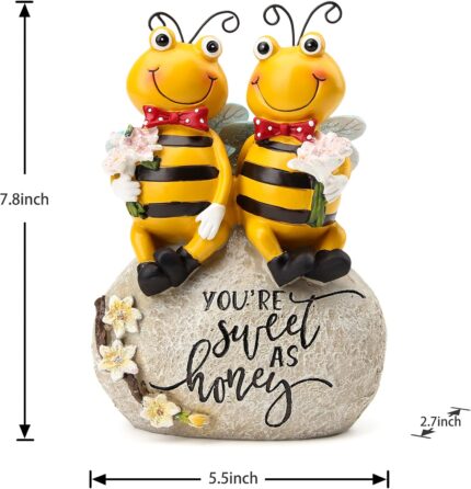 Two Resin Honey Bee Figurines