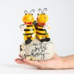 Two Resin Honey Bee Figurines