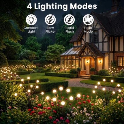 4-Pack Solar Swaying Garden Lights