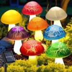 8-Count Solar Mushroom Pathway Lights