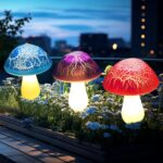 8-Count Solar Mushroom Pathway Lights