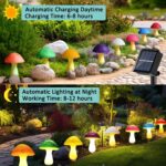 8-Count Solar Mushroom Pathway Lights