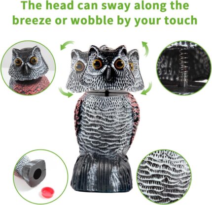 Two-Pack Bobblehead Owl Decoys