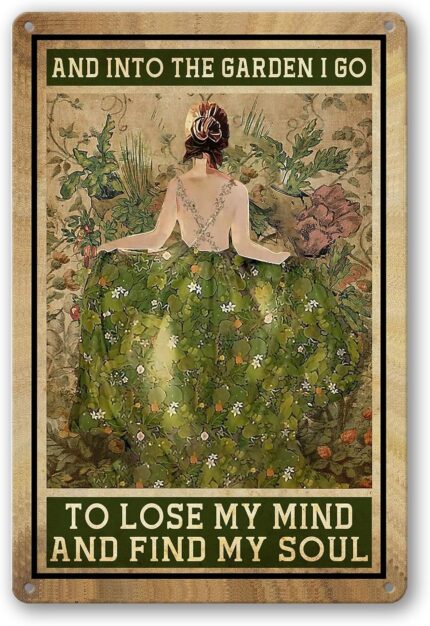 Garden I Go Metal Sign